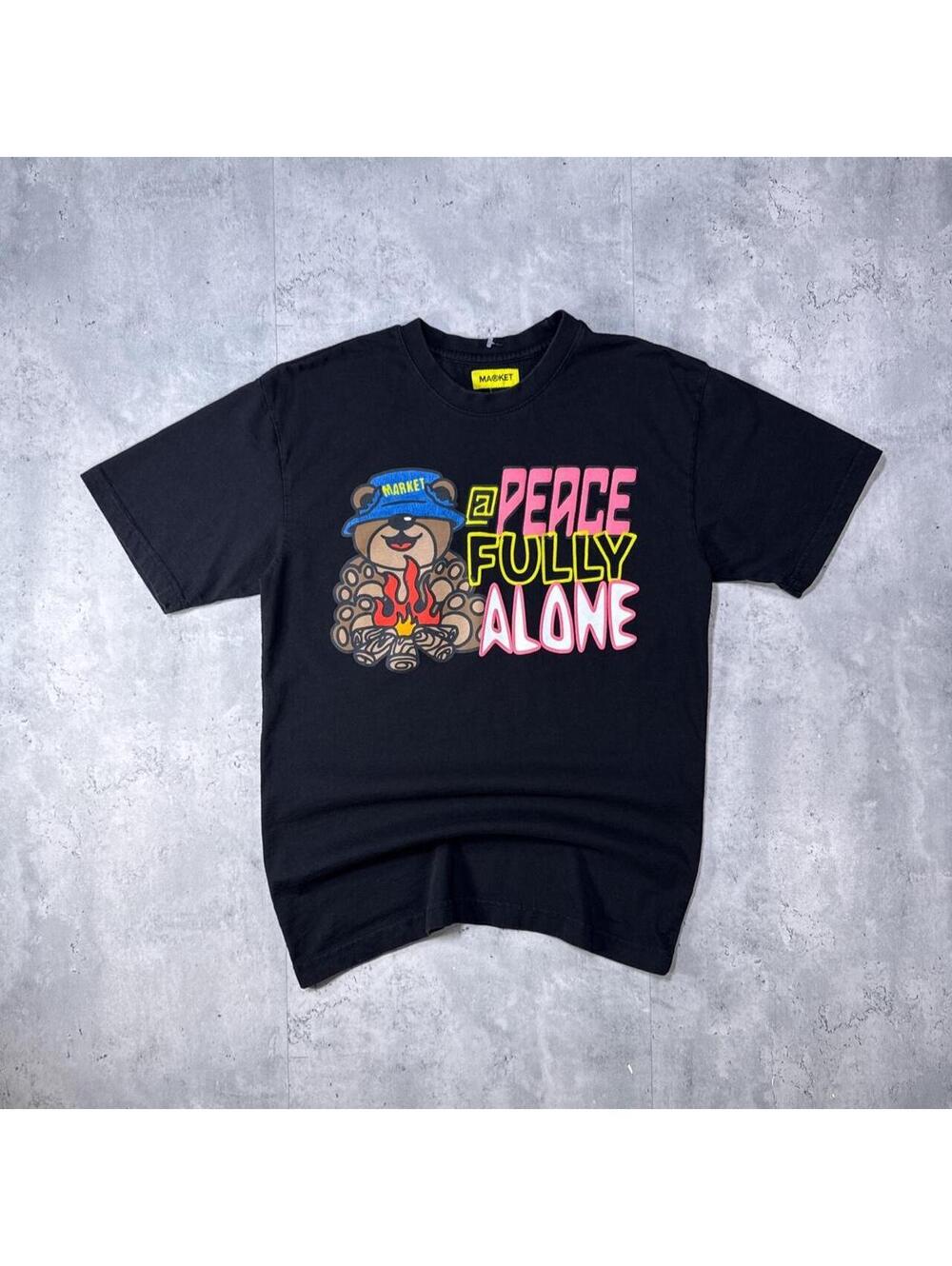 Y2K Chinatown Market Peace Fully Alone graphic t shirt